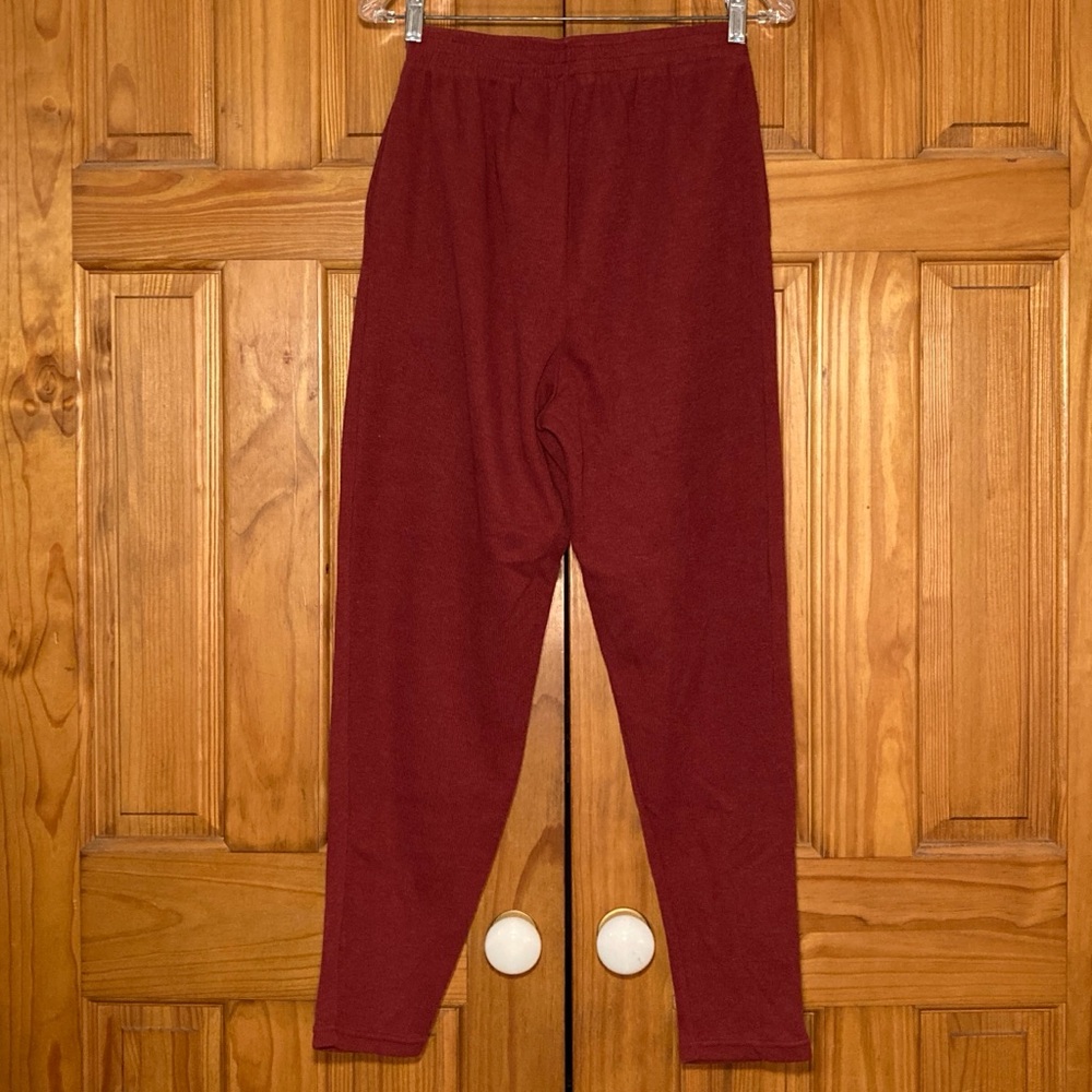 NWOT Basic Editions Vintage 90s Pull On Knit Pants Red Size M Medium
